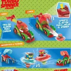 Superthings Rivals of Kaboom Vehículo Turbo Spinner Villain
