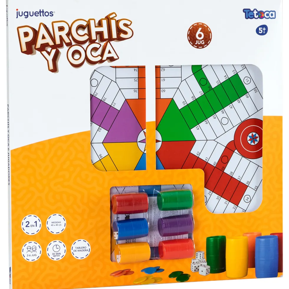 Tetoca Parchís y Oca 6 Jugadores 40 cm