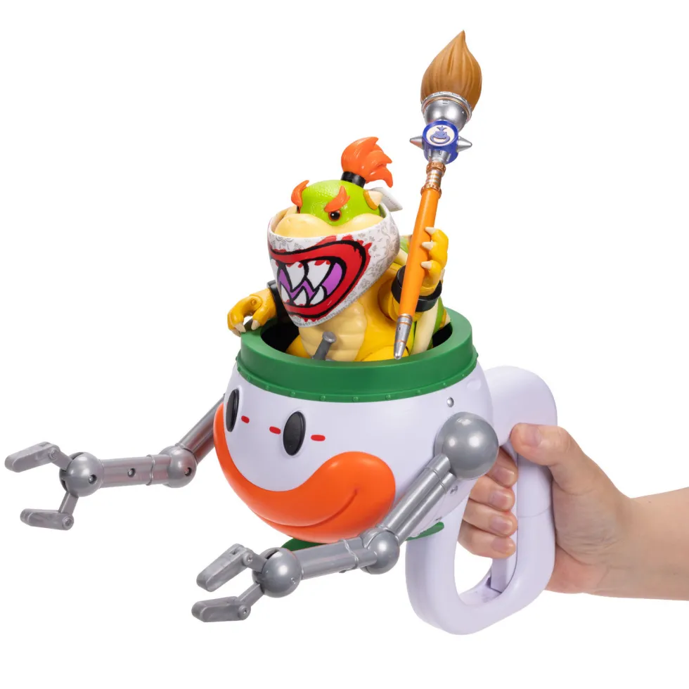 The Super Mario Galaxy Movie Figura Browser Jr con Clown Car Interactivo