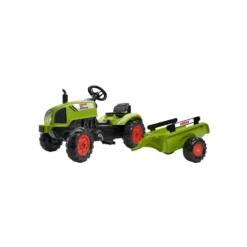Tractor Claas Verde con Remolque