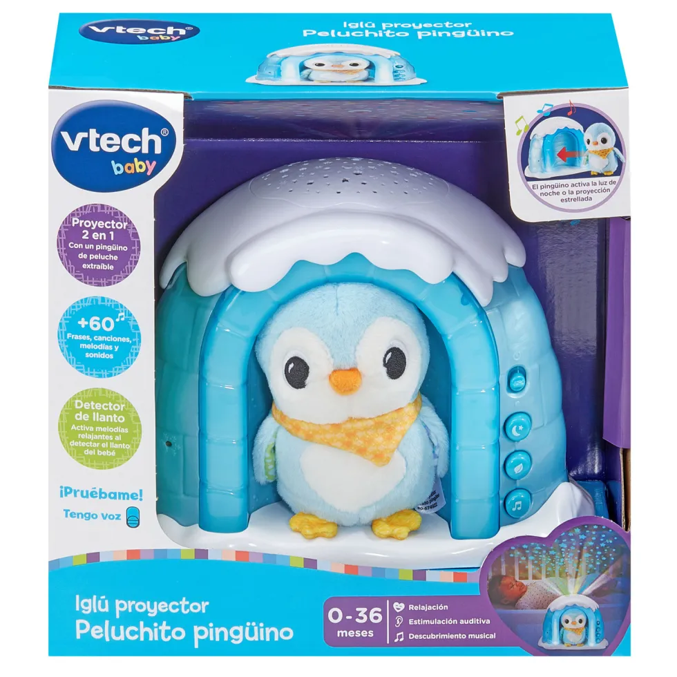 VTech Baby Iglú Proyector Peluchito Pingüino Interactivo