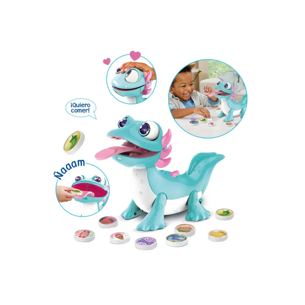 VTech Glotón mi Ajolote Malote Mascota Interactiva